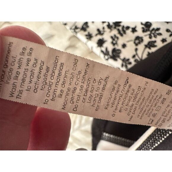 Athleta Women's High Waist Leggings Black Striped Size L Activewear - Picture 6 of 6